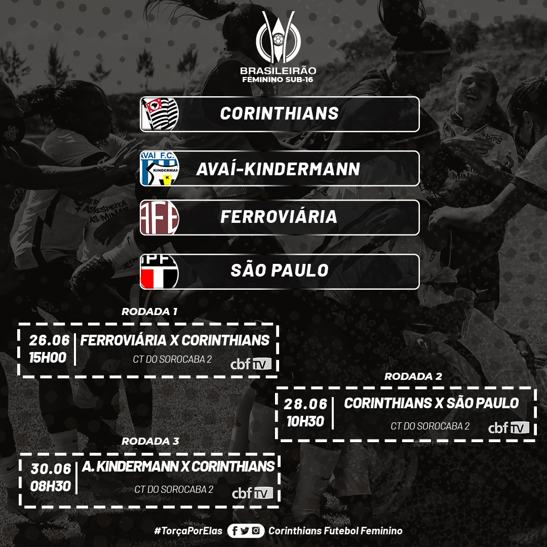 Corinthians conhece tabela do Campeonato Paulista Feminino Sub-20