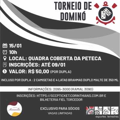 Corinthians organiza Torneio de Dominó Associativo no Parque São Jorge 