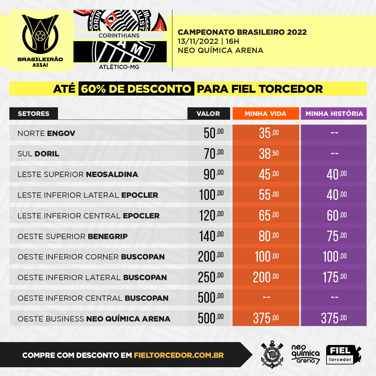 Ingressos: Corinthians x Palmeiras (12/11) – Paulistão Feminino 2023