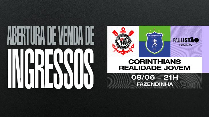 TRANSMISSÃO, Corinthians x Realidade Jovem