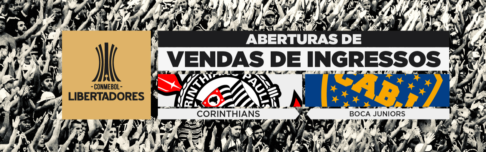 CONMEBOL Libertadores 2022 – Vendas de ingressos: Corinthians x Boca Juniors-ARG (28/6) na Neo Química Arena